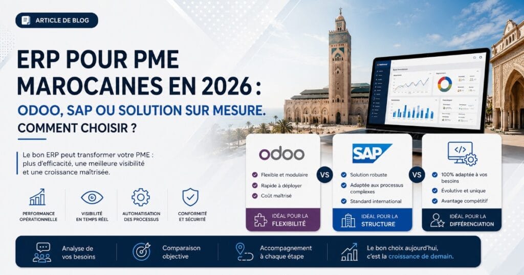 ERP pour PME marocaines en 2026 : Odoo, SAP ou solution sur mesure — comment choisir