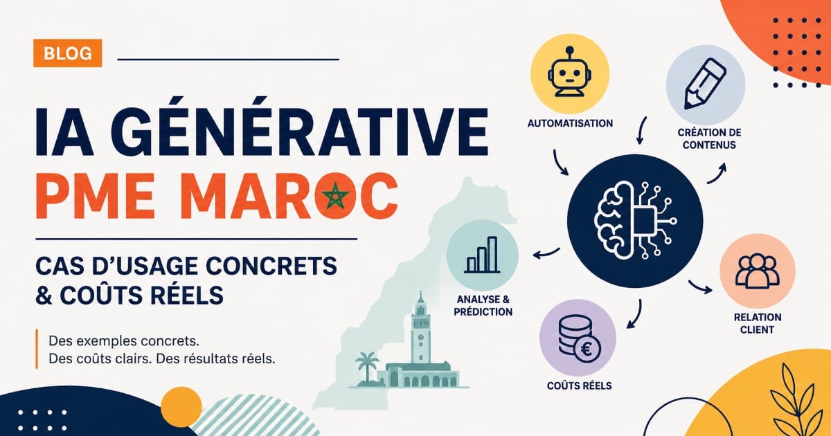 IA générative PME Maroc : cas d’usage concrets & coûts réels